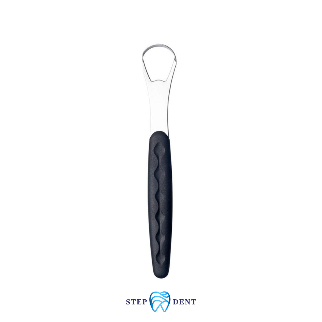מנקה לשון מתכתי - שחור - STEPDENT 0