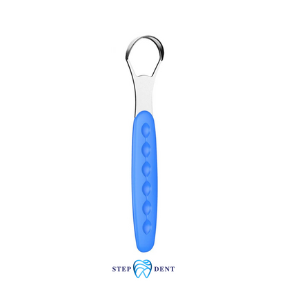 מנקה לשון מתכתי - כחול - STEPDENT 0