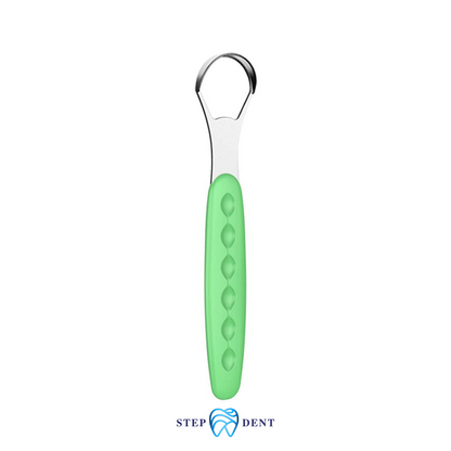 מנקה לשון מתכתי - ירוק - STEPDENT 0